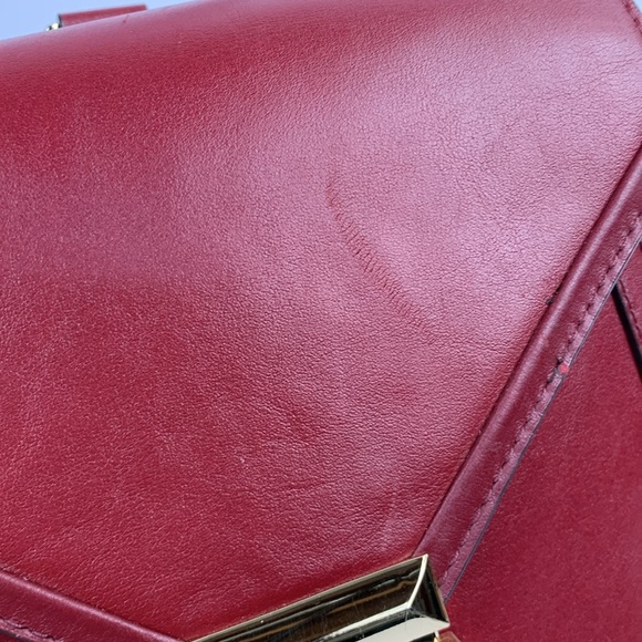 Michael Kors Whitney Leather Backpack Purse Gold chain Brick red New NWOT - Picture 15 of 17